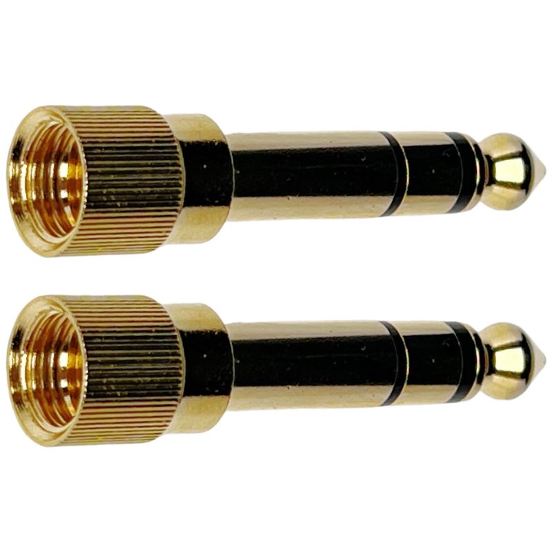 CESS محول صوت ستيريو CESS 2-Pack 1/4" - ذكر 1/8" إلى ذكر 1/4" - 3.5 مم ستيريو إلى 6.35 مم ستيريو - Image 3